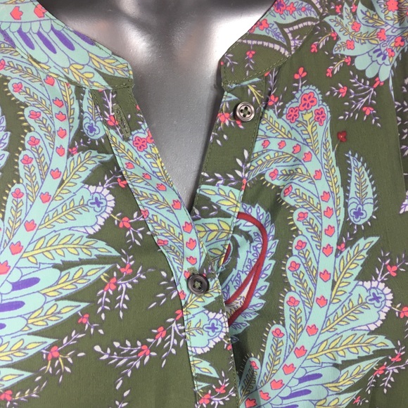 AMERICAN EAGLE | Paisley Print Sleeveless Button Blouse - Picture 4 of 6